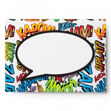 Modern Speech Bubble Fun Wedding Return Address Envelope