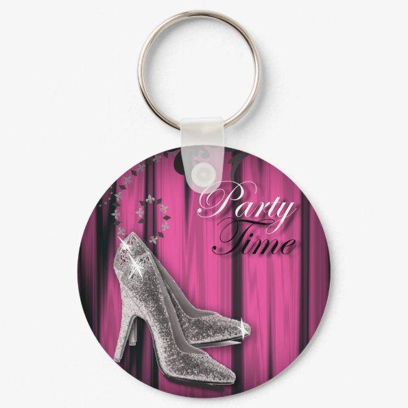 modern Stiletto Bridal Shower bachelorette party Keychain