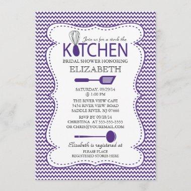 Modern Stock the Kitchen Bridal Shower Invitations