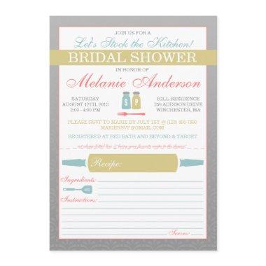 Modern Stock the Kitchen Bridal Shower Invites