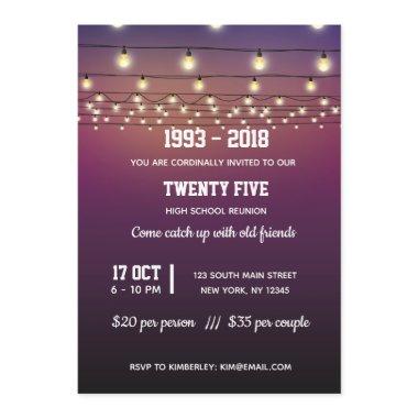 Modern string lights Invitations