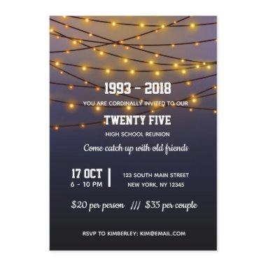 Modern string lights Invitations