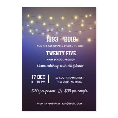 Modern string lights Invitations