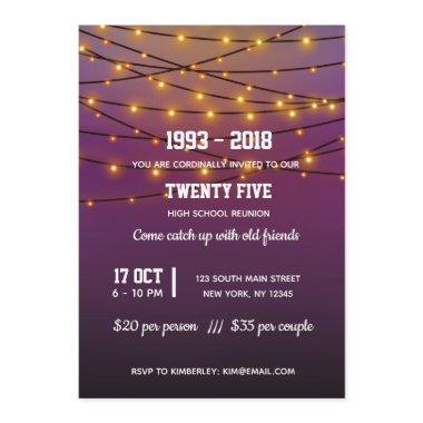 Modern string lights Invitations