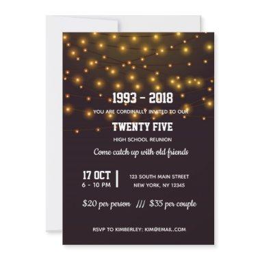 Modern string lights Invitations