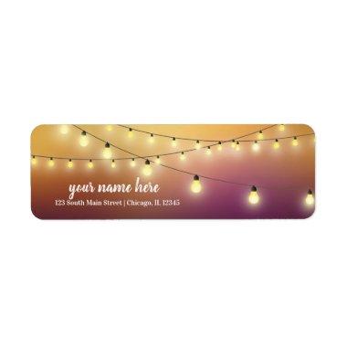 Modern string lights label
