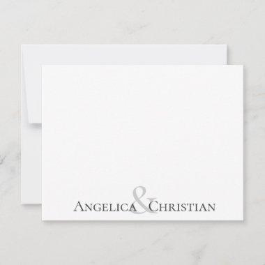 Modern Stripes Couples Personalized Stationery Note Invitations