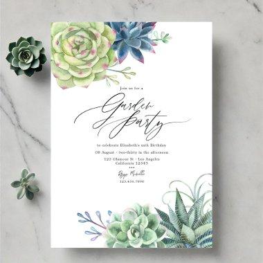 Modern Succulent Greenery Garden Party