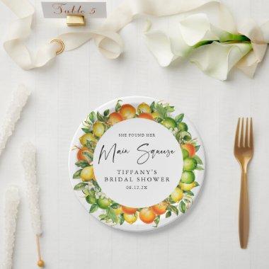 Modern Summer Oranges Lemon Citrus  Paper Plates