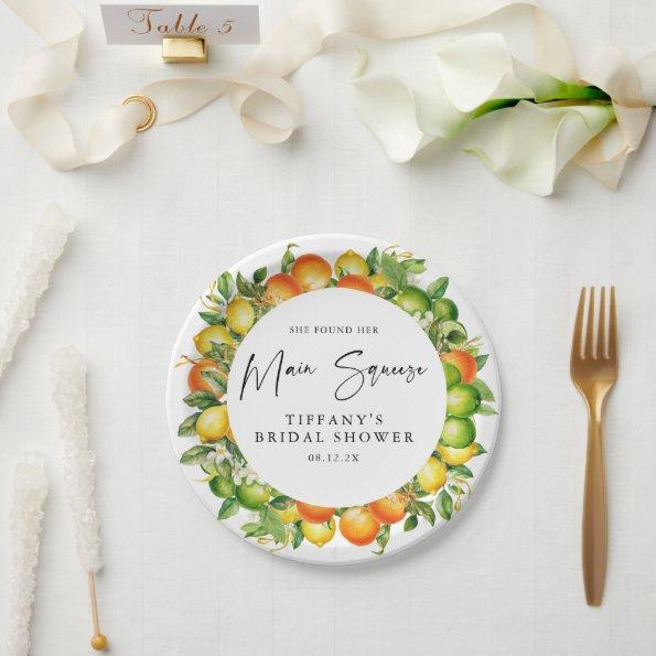Modern Summer Oranges Lemon Citrus  Paper Plates
