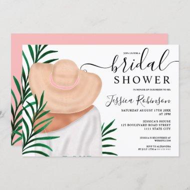 Modern summer tropical illustration bridal shower Invitations