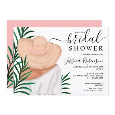 Modern summer tropical illustration bridal shower Invitations