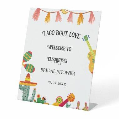 Modern Taco Bout Love  Party Welcome Pedestal Sign