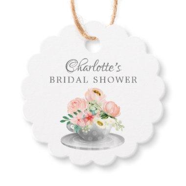 Modern Tea Bridal Shower Favor Gift Tag