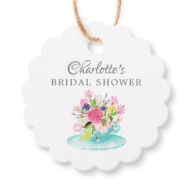 Modern Tea Bridal Shower Favor Gift Tag