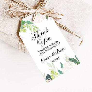 Modern Tropical Floral Thank You Gift Tags
