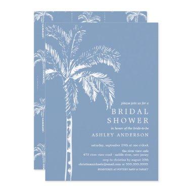 Modern Tropical Palm Tree Bridal Shower Invitations