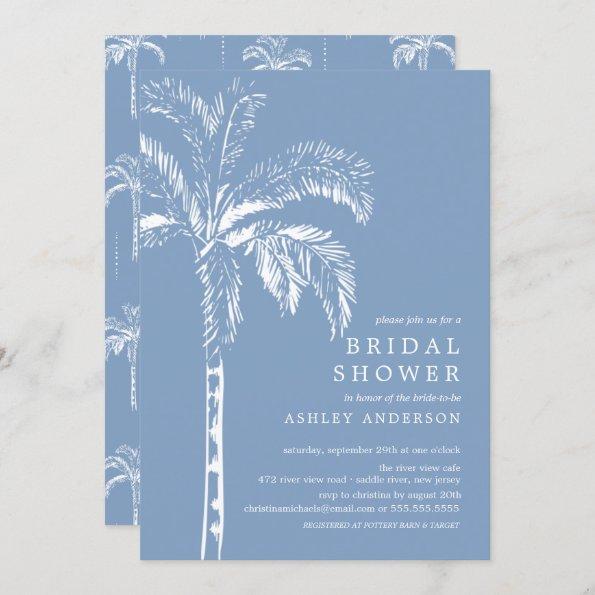 Modern Tropical Palm Tree Bridal Shower Invitations