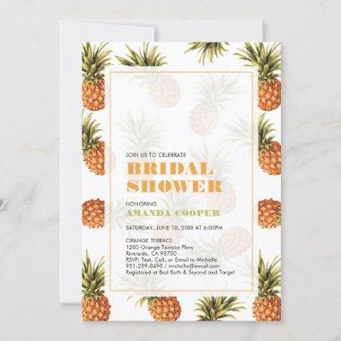 Modern Tropical Wedding Bridal Shower Invitations