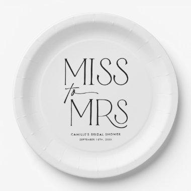 Modern Typography  Paper Plates