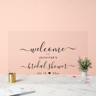 Modern Typography  Welcome Black Acrylic Sign