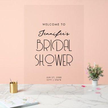 Modern Typography  Welcome Black Acrylic Sign