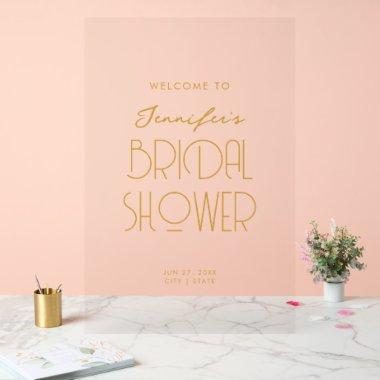 Modern Typography  Welcome Gold Acrylic Sign