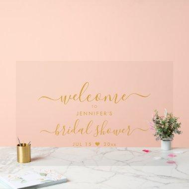Modern Typography  Welcome Gold Acrylic Sign