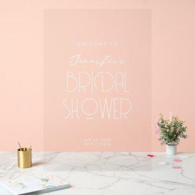 Modern Typography  Welcome White Acrylic Sign