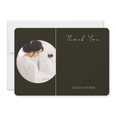 Modern Typography Photo Bridal Thank You