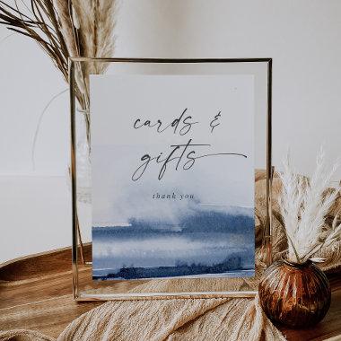 Modern Watercolor | Blue Invitations and Gifts Sign