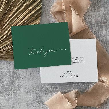 Modern Watercolor Coordinate | Green Thank You Invitations