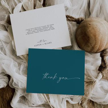 Modern Watercolor Coordinate | Teal Thank You Invitations