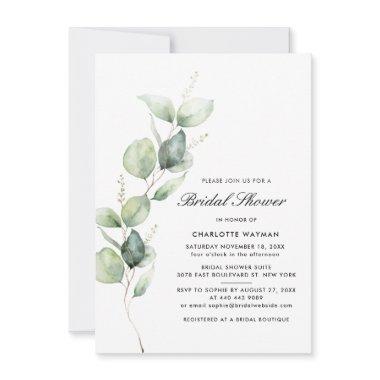 Modern Watercolor Eucalyptus Script