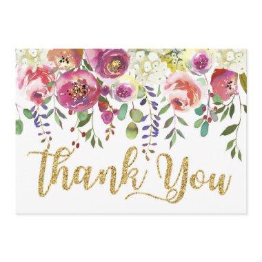 Modern Watercolor Floral Thank You