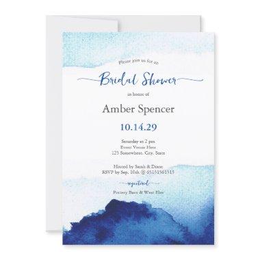 Modern Watercolor Indigo Blue