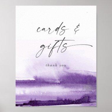 Modern Watercolor | Purple Invitations and Gifts Sign