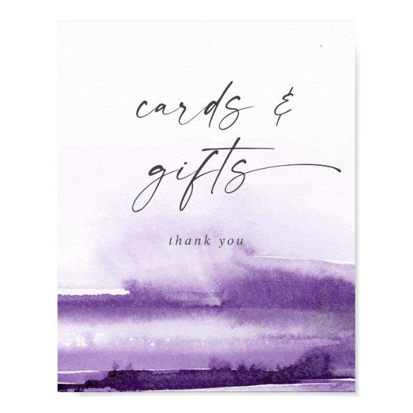 Modern Watercolor | Purple  and Gifts Sign