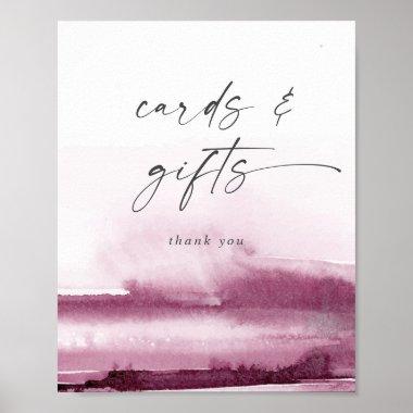Modern Watercolor | Red Invitations and Gifts Sign