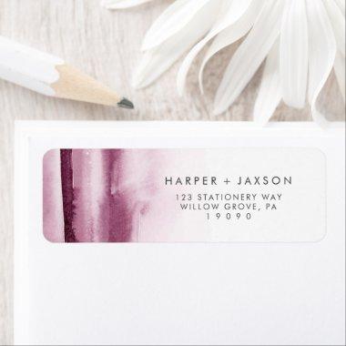 Modern Watercolor | Red Return Address Label