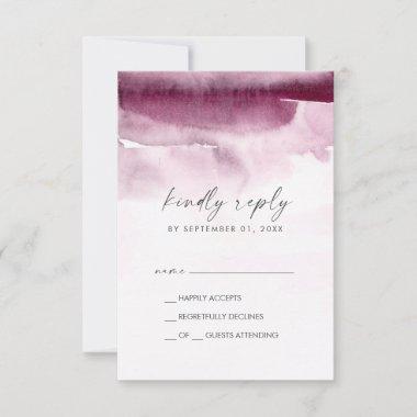 Modern Watercolor | Red Simple RSVP Card