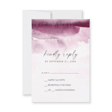 Modern Watercolor | Red Simple RSVP Card