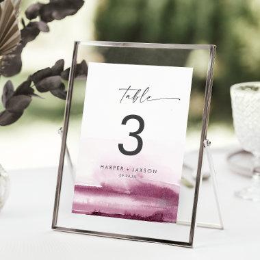 Modern Watercolor | Red Table Number