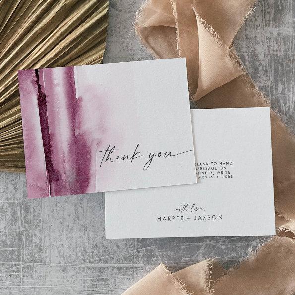 Modern Watercolor | Red Thank You Invitations