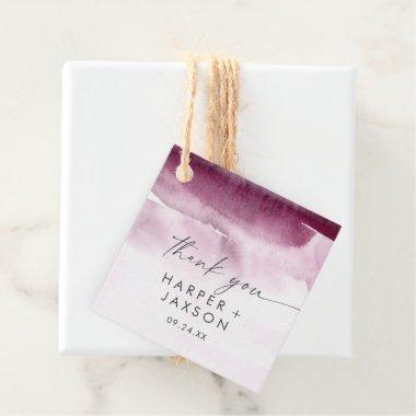Modern Watercolor | Red Thank You Favor Tags