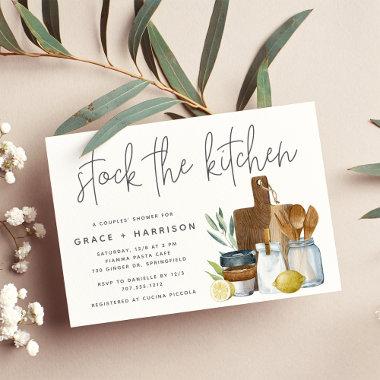 Modern Watercolor Stock The Kitchen Couples Shower Invitations