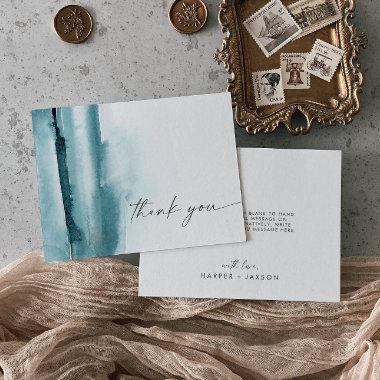 Modern Watercolor | Teal Thank You Invitations