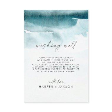 Modern Watercolor | Teal Wedding Wishing Well Invitations