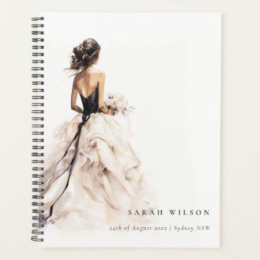 Modern Watercolor Wedding Gown  Planner
