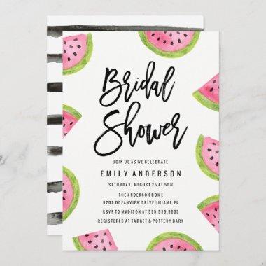 Modern Watermelon Bridal Shower Invitations